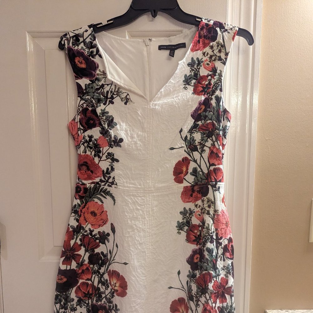 White House Black Market A-Line Dress Size 12 Flowers